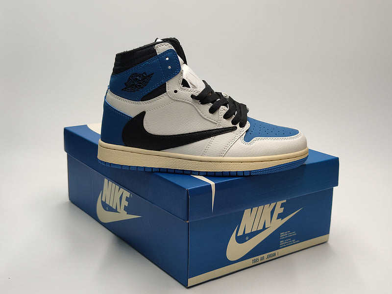 Air Jordan 1 High OG SP Military Blue Travis Scott Fragmen