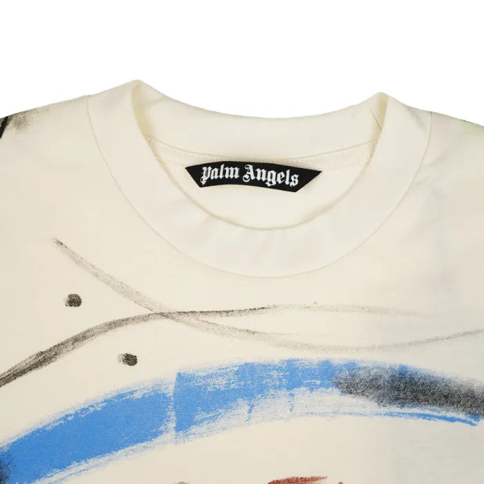 Palm Angels Paint Stroke T-Shirt Cream