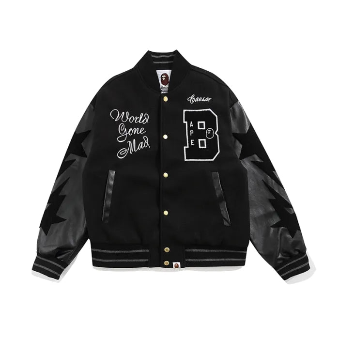 Bape Varsity Jacket Black