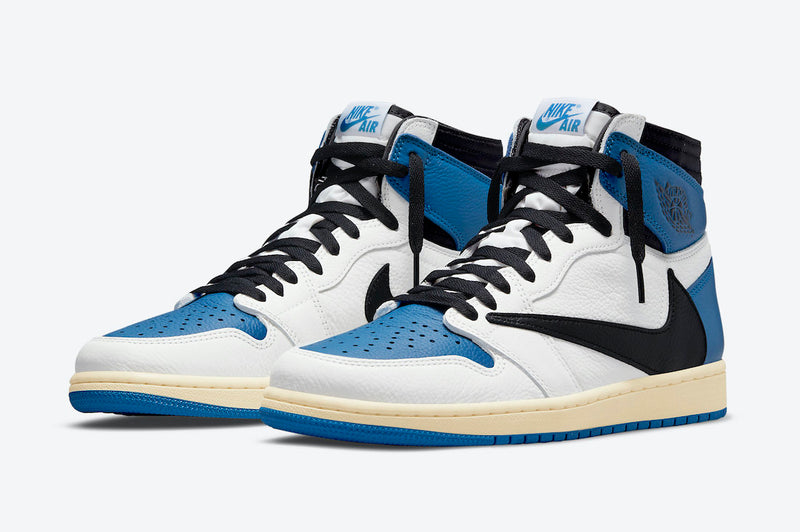 Air Jordan 1 High OG SP Military Blue Travis Scott Fragmen